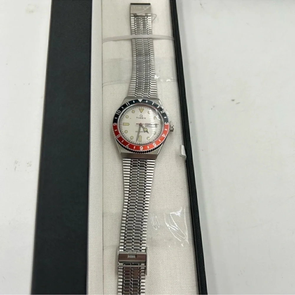 Men’s Timex Q re-issue stainless steel quartz watch 38MM